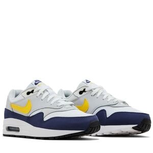 Nike Air Max 1 GS "Blue Recall" White / Tour Yellow | Youth 5.5 | NWOT | DZ3307-